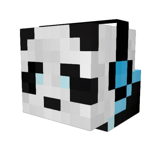 Judoni Minecraft avatar head, 3D render