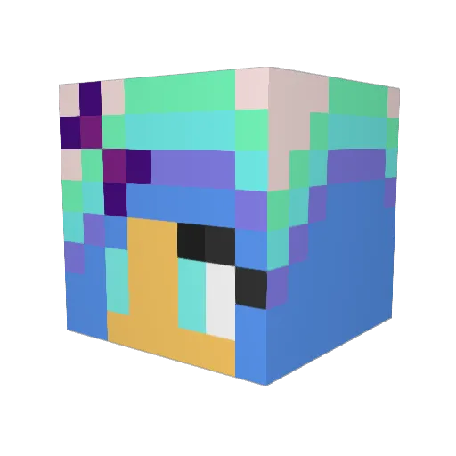 Judypatooty Minecraft avatar head, 3D render
