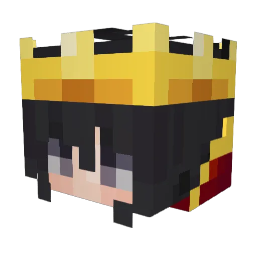 Judyzhy Minecraft avatar head, 3D render