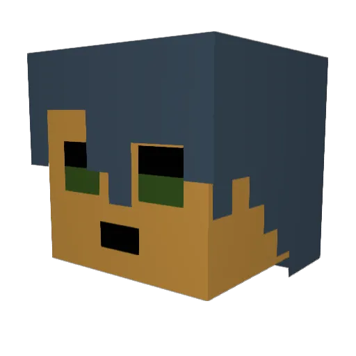 Jueger Minecraft avatar head, 3D render
