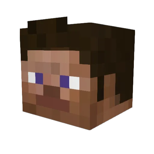 Juelicks Minecraft avatar head, 3D render