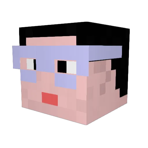 Juerschi Minecraft avatar head, 3D render
