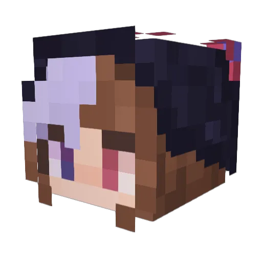 Jueunii Minecraft avatar head, 3D render
