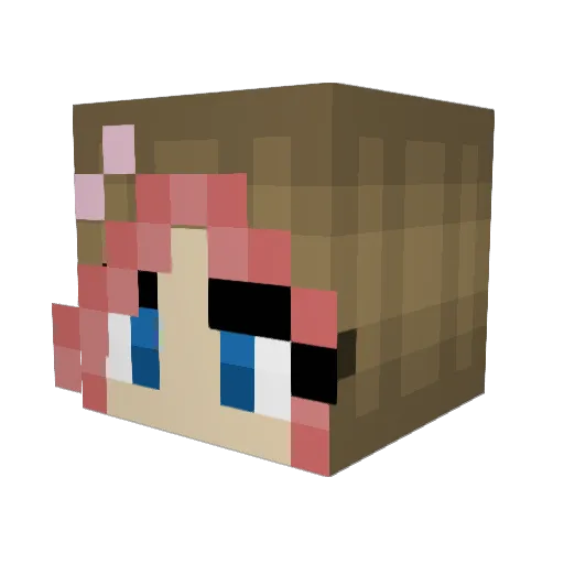 Jueves26 Minecraft avatar head, 3D render