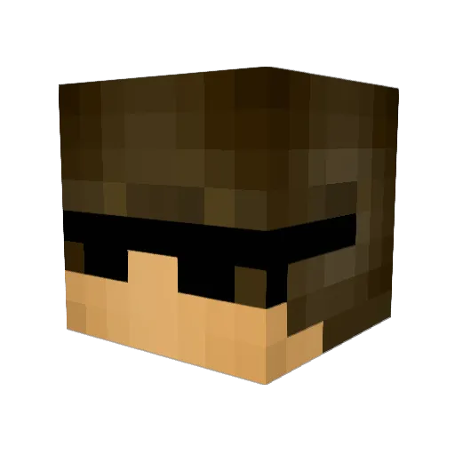 Juff37 Minecraft avatar head, 3D render