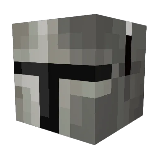 Juggernogga Minecraft avatar head, 3D render