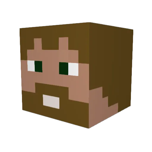 Juggler92 Minecraft avatar head, 3D render