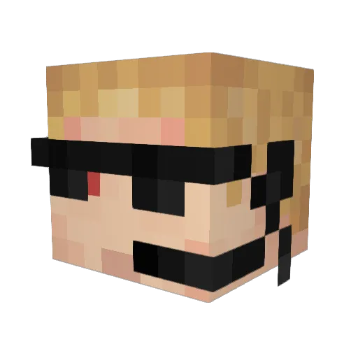 JuggyAnR Minecraft avatar head, 3D render