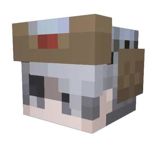 Jughdead Minecraft avatar head, 3D render