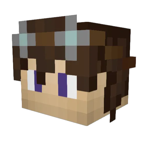 JuginPro Minecraft avatar head, 3D render