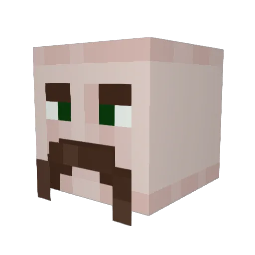 Jugoslav_ Minecraft avatar head, 3D render
