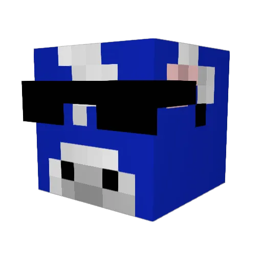 Jugurtian Minecraft avatar head, 3D render