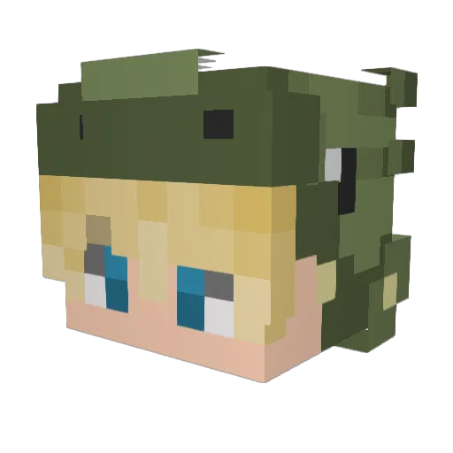 Juhbidium Minecraft avatar head, 3D render