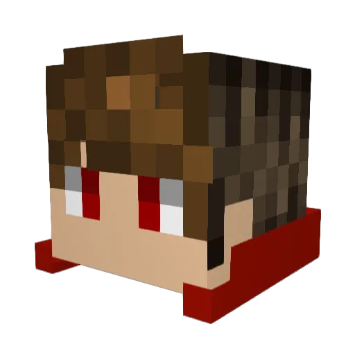 Juheku Minecraft avatar head, 3D render