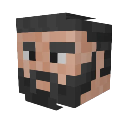 Juhjug Minecraft avatar head, 3D render