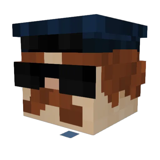 Juhl1234 Minecraft avatar head, 3D render