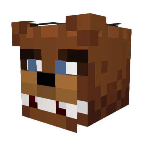 Juhnja Minecraft avatar head, 3D render