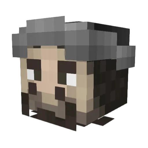 Juhox Minecraft avatar head, 3D render