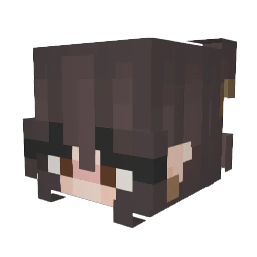 Juhrie Minecraft avatar head, 3D render