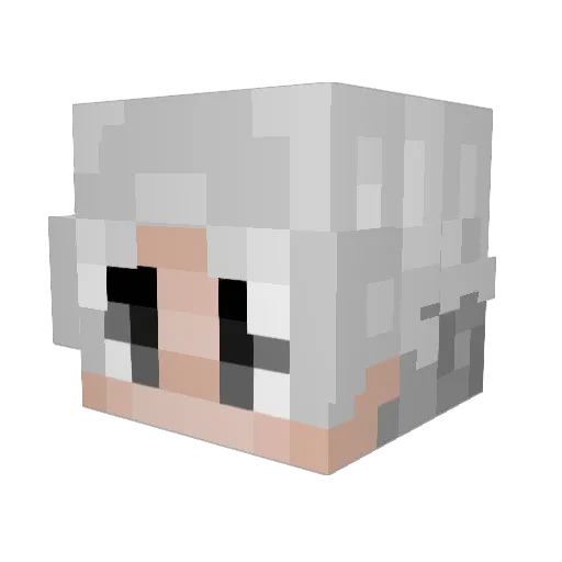 Juhron Minecraft avatar head, 3D render