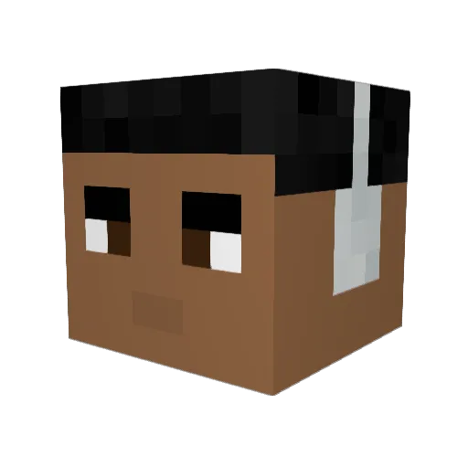 Juice040 Minecraft avatar head, 3D render