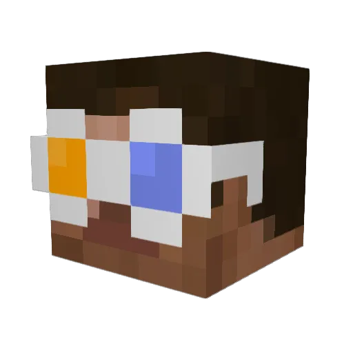 Juice Minecraft avatar head, 3D render