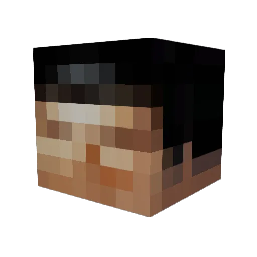 JuiceHubb Minecraft avatar head, 3D render