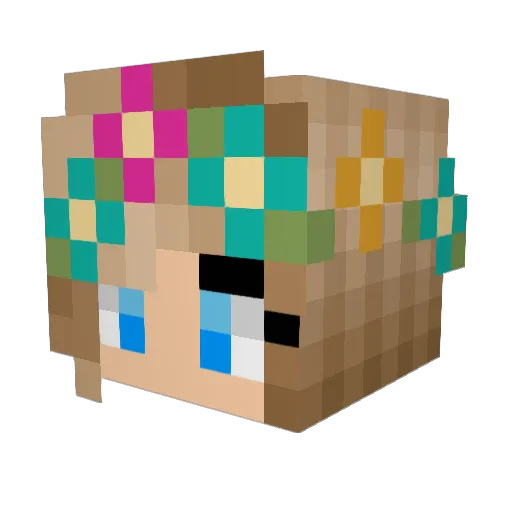 JuiceOfCactus Minecraft avatar head, 3D render