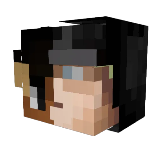 JuiceShady Minecraft avatar head, 3D render