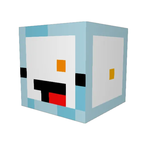 Juiceamis Minecraft avatar head, 3D render