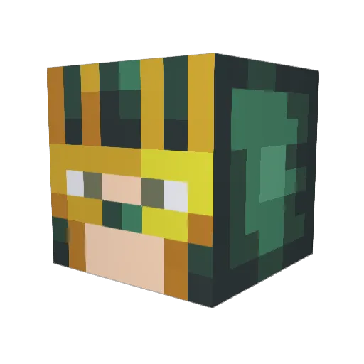Juicebox_US Minecraft avatar head, 3D render