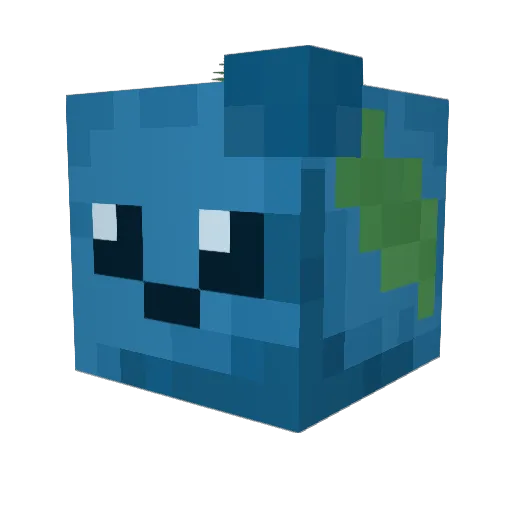 JuicyBblue Minecraft avatar head, 3D render