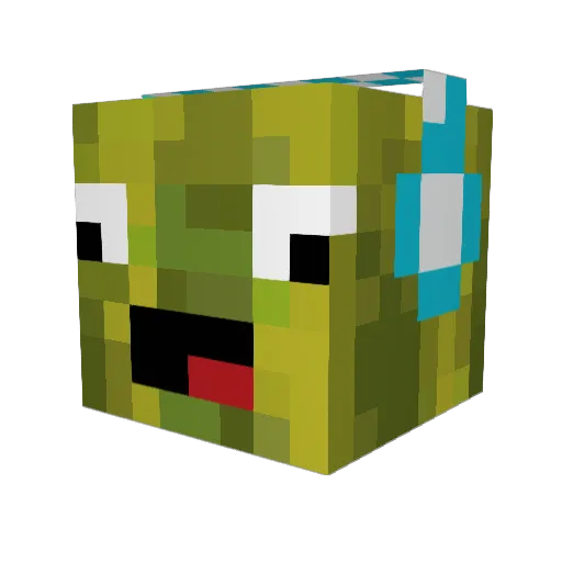 JuicyGamer Minecraft avatar head, 3D render