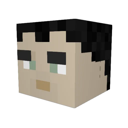 JuicyMullet83 Minecraft avatar head, 3D render