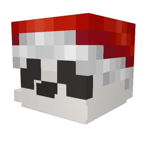 JuicyPandaMan Minecraft avatar head, 3D render