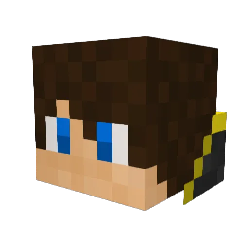 JuicyPotat0 Minecraft avatar head, 3D render