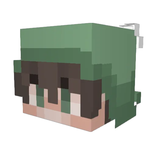 JuicySUS Minecraft avatar head, 3D render