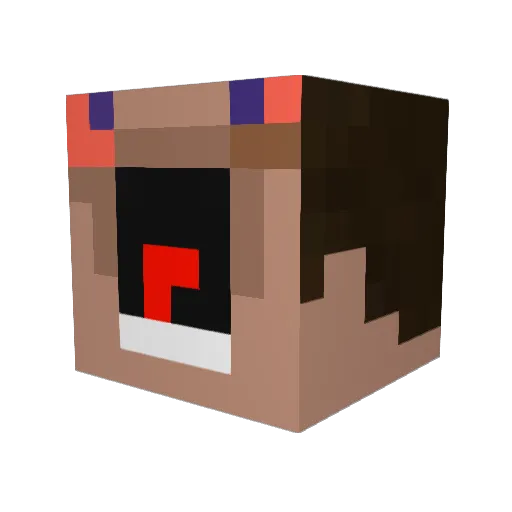 JuicyYum Minecraft avatar head, 3D render