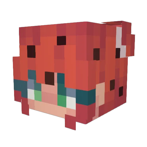 Juicyma Minecraft avatar head, 3D render