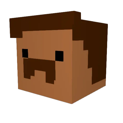 Juicypoop14 Minecraft avatar head, 3D render