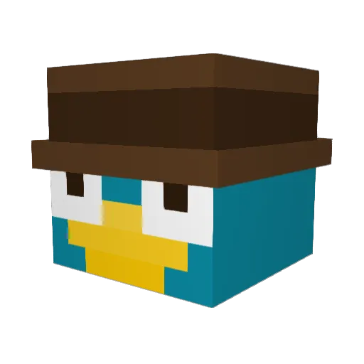 Juicywtff Minecraft avatar head, 3D render