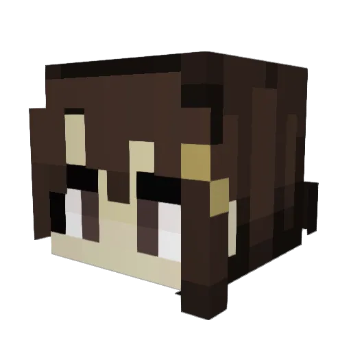 JuiiNyuu Minecraft avatar head, 3D render