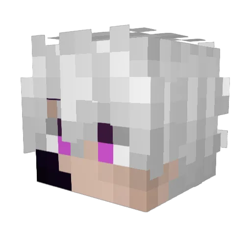 Juiiice Minecraft avatar head, 3D render