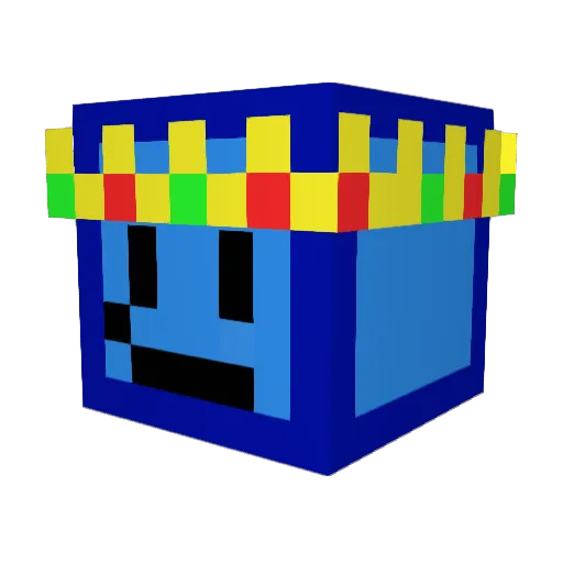 Juinking Minecraft avatar head, 3D render