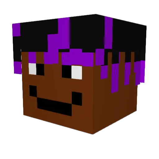 Juinks Minecraft avatar head, 3D render