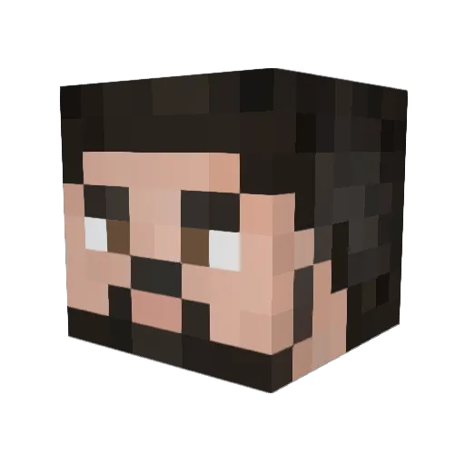 Juised Minecraft avatar head, 3D render