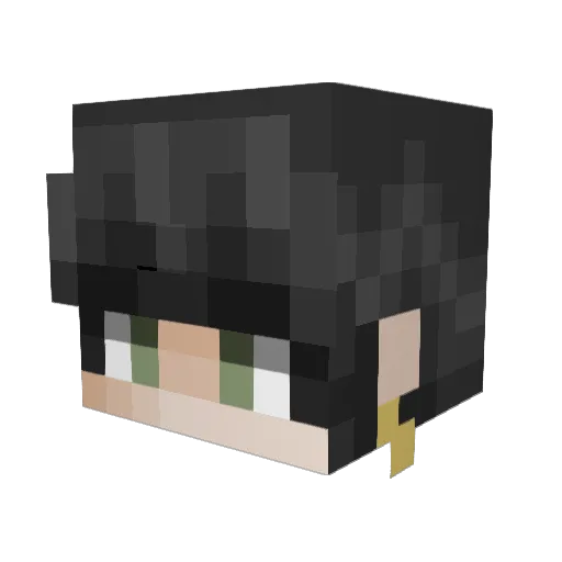 Juishere Minecraft avatar head, 3D render