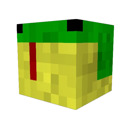 Juity_ Minecraft avatar head, 3D render