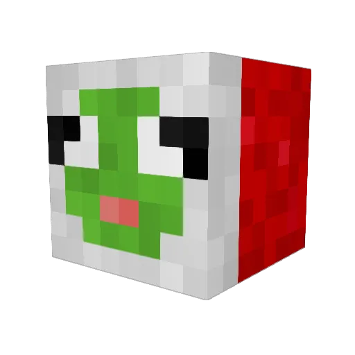 JuiyPotato Minecraft avatar head, 3D render