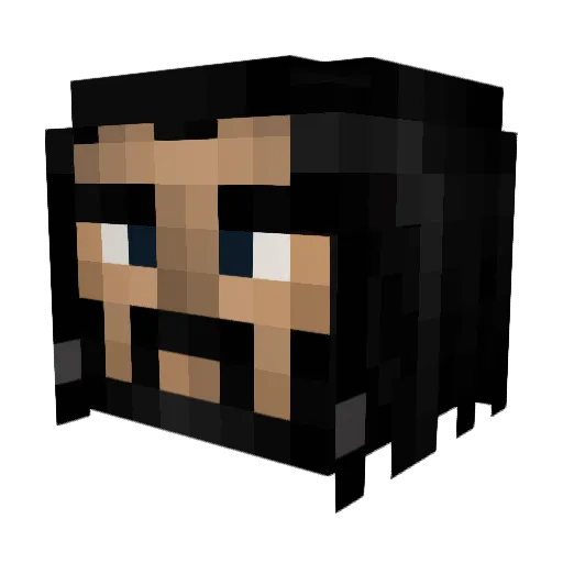 Jujje305 Minecraft avatar head, 3D render